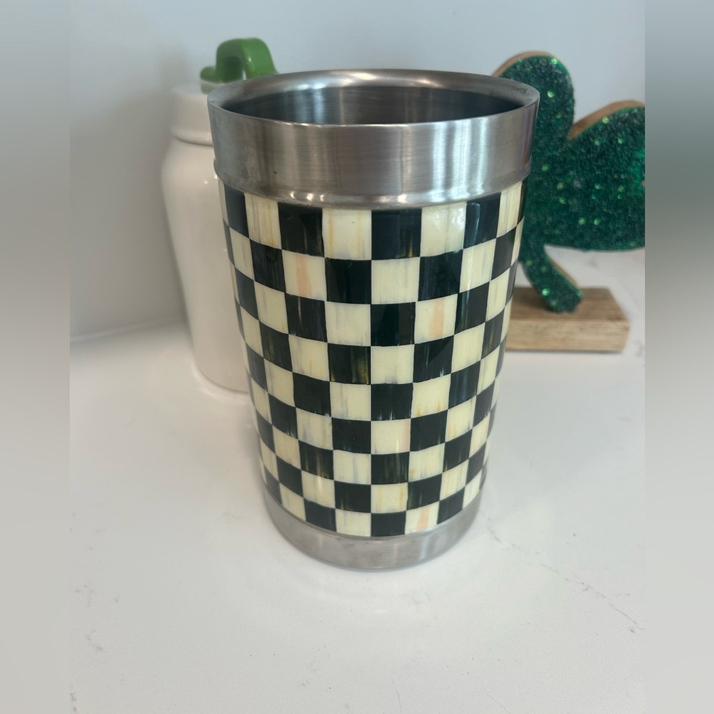 Mackenzie Childs courtly check wine cooler